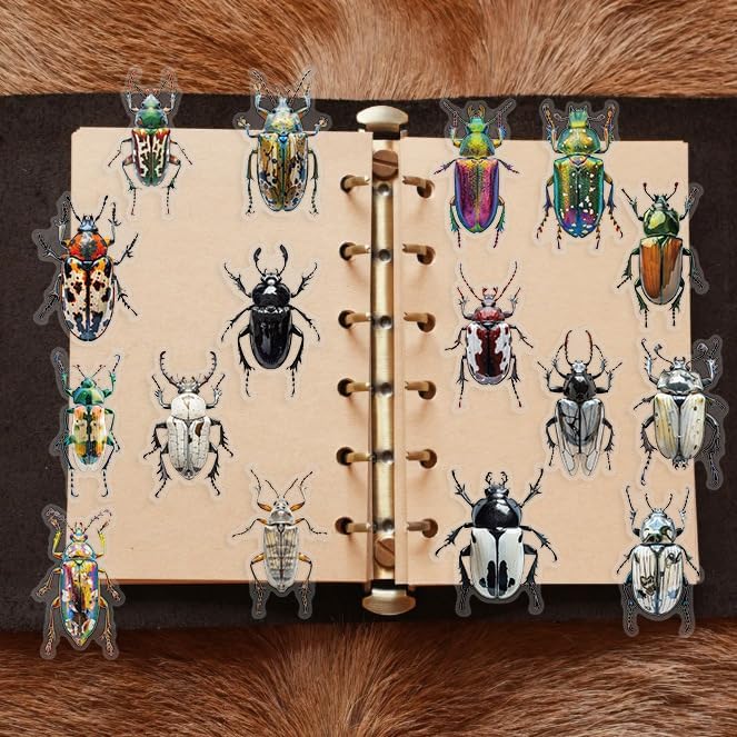 50 PCS Realistic Beetle Stickers - Image 4