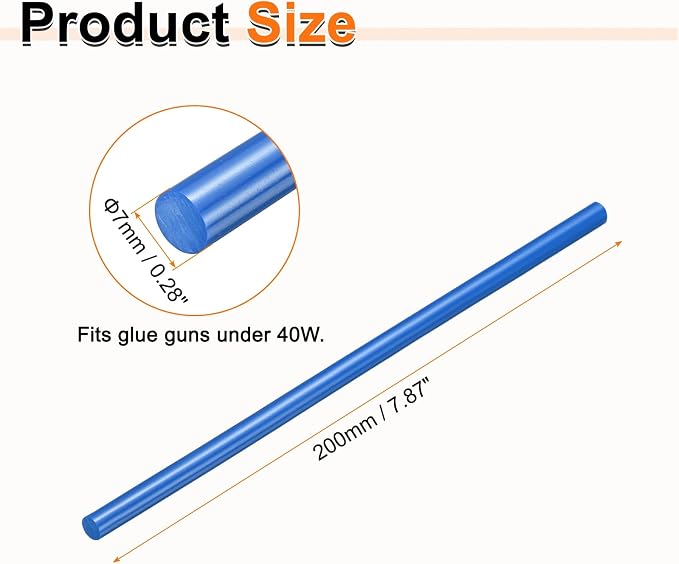 HARFINGTON 10pcs Hot Glue Sticks 0.28" Dia x 7.87" Long EVA Mini Hot Melt - Image 2