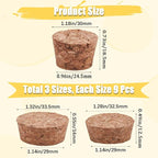 GORGECRAFT 27PCS 3 Sizes Cork Bottle Stoppers 1 to 1.2 Inch Diameter Tapered - Image 2