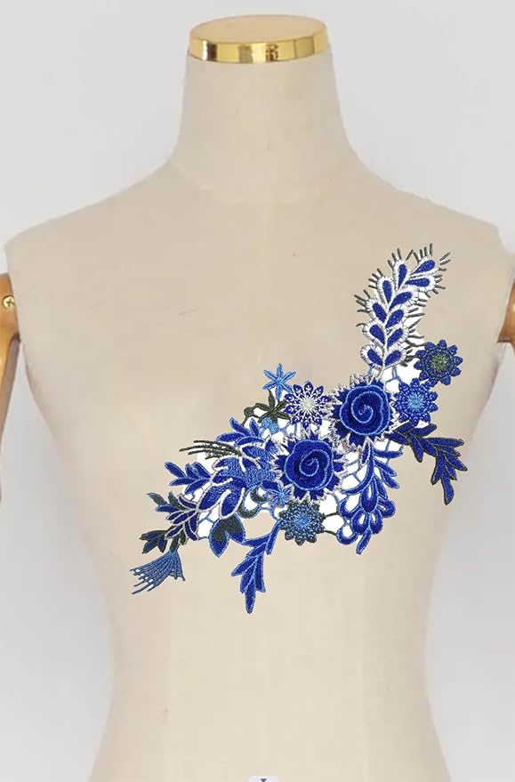 Vintage Rose Sew Lace Flower Embroidery Patches, - Image 3