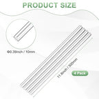 M METERXITY 4-Pack Acrylic Round Rods, 11.81 x 0.39 Inch/ 300 x 10 mm Clear - Image 3