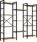 GRUSIGN Triple 4 Tier Book Shelf, Modern Bookcase Shelf, Freestanding Large by GRUSIGN