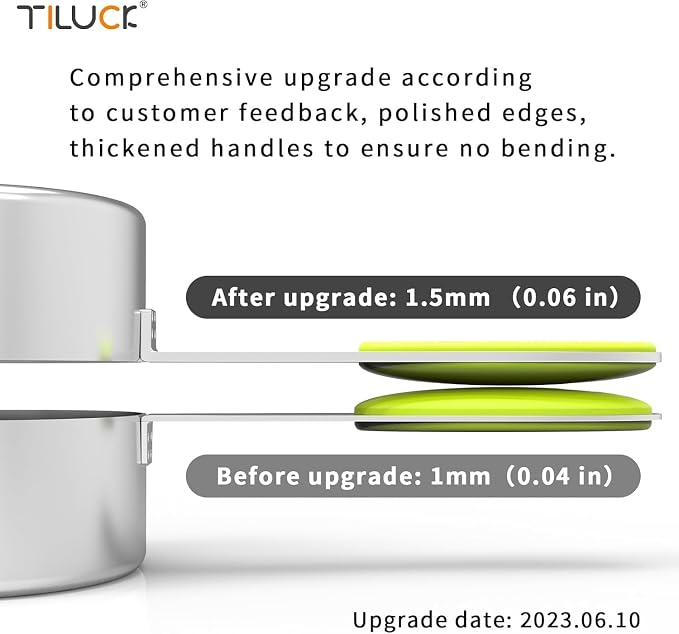TILUCK measuring cups and magnetic measuring spoons set, stainless steel - Image 2