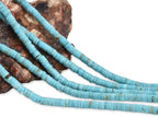 170pcs 5x2mm Natural Blue Turquoise Heishi Disc Rondelle Spacer Stone Semi - Image 2