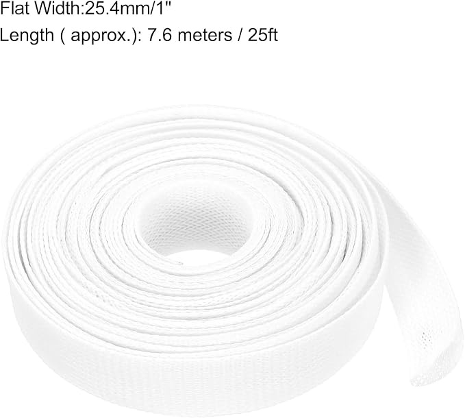 uxcell Expandable Sleeving, 1-inch 25ft Cable Sleeve - Image 3