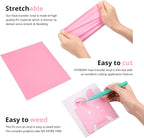 HTVRONT Baby Pink HTV Heat Transfer Vinyl: 11 Packs 12 x 10 Iron on Vinyl | - Image 3