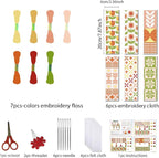 FREEBLOSS 6 Set Bohemian Cross Stitch Bookmark Kit, Geometric Pattern DIY - Image 2