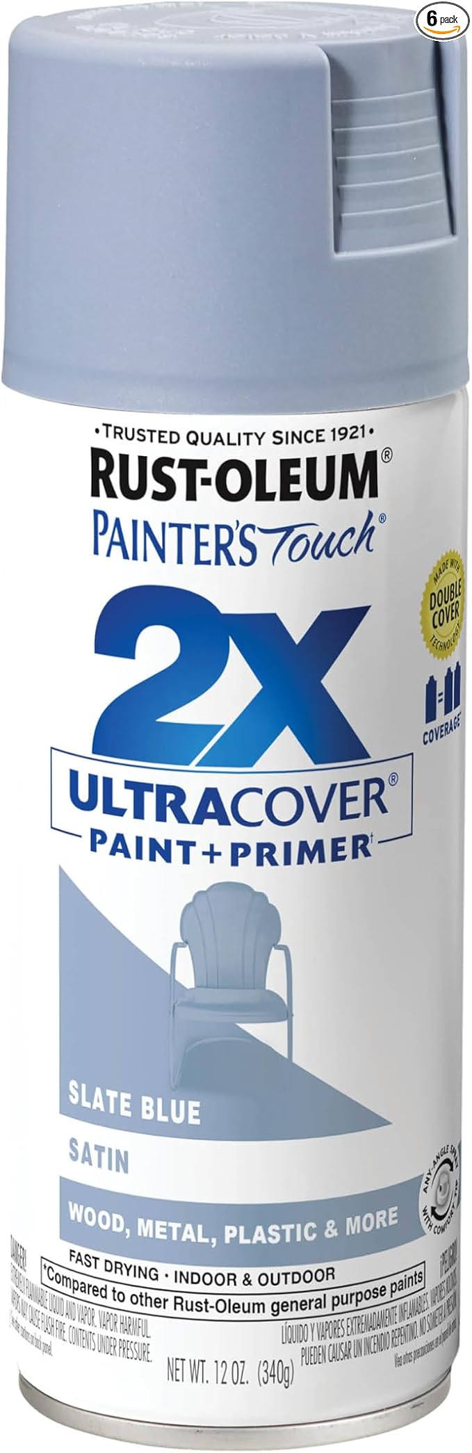 Rust-Oleum Painter's Touch 2X Ultra Cover Spray Paint, Satin Slate Blue | by Rust-Oleum