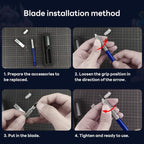 Stedi All Metal Craft Hobby Knife Kit, Model Hobby Making Tools | Precision - Image 3