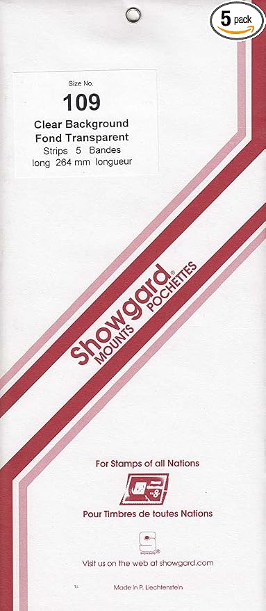 Strip Style Clear Stamp Mounts Size 109 by Showgard