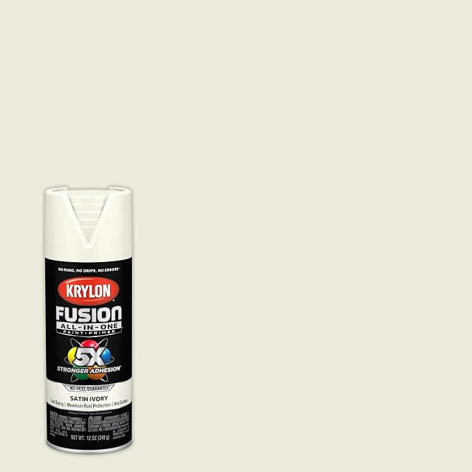 Krylon Fusion All-In-One Satin Spray Paint & Primer, Ivory - Image 2
