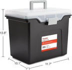 STAPLES File Box File Portable Tote, Letter Size - Image 5