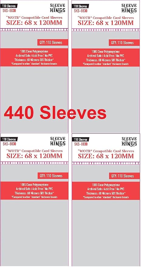 Sleeve Kings WOTR Perfect Compatible Sleeves 68 X 120 mm by SleeveKings