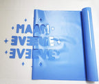 guangyintong Heat Transfer Vinyl Sky Blue HTV Rolls, Glossy Surface Sky HTV - Image 4