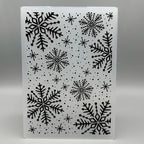 3D Plastic Embossing Folder Template Christmas and Winter Snowflakes Texture - Image 6