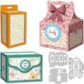 3 Styles 3D Gift Box Metal Cutting Dies DIY Craft Die Cuts Carbon Steel by DELORIGIN