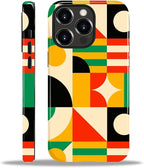 ZHEGAILIAN Case for iPhone 13 Pro, Geometric Colors Durable Shockproof Silicone by Home
