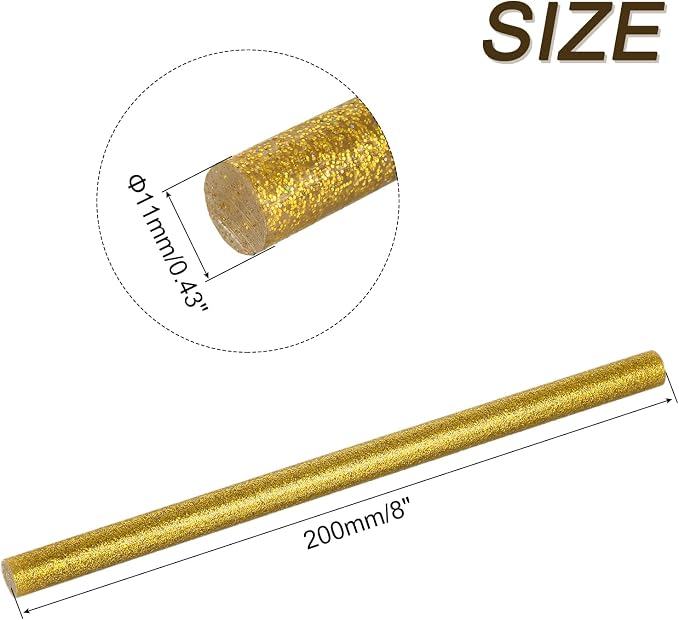uxcell 30pcs Full Size Hot Glue Gun Sticks 8-inch x 0.43-inch High Sticky Large - Image 2