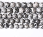 4mm 90pcs A+ Natural Map Jasper Gemstone Beads Gray Energy Stone Healing Power by NaturalStoneBeads