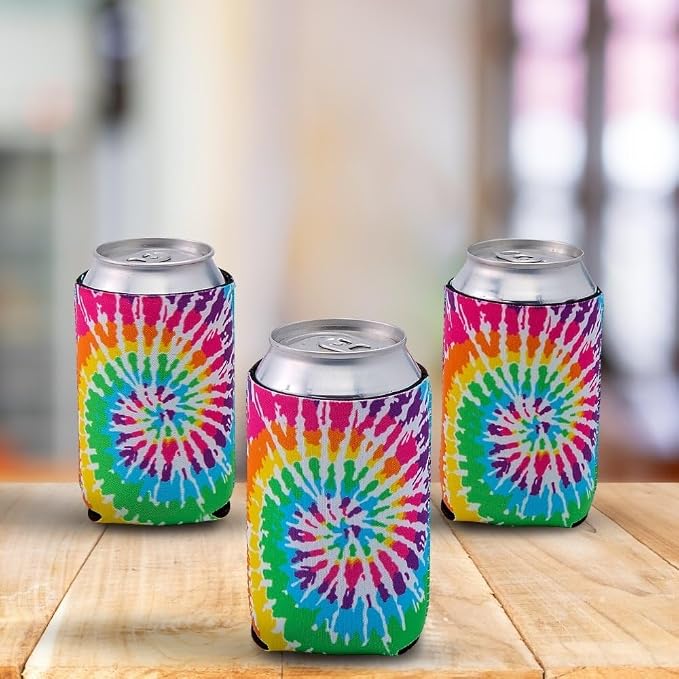 Fun Express Tie-Dye Premium Can Coolers - Image 3