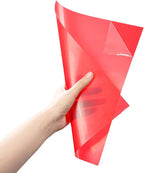 10-Pack A4 Colored PVC Flexible Plastic Sheets, 0.3mm Red Transparent Film by GreatValueGreaterQuality