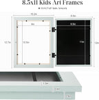 Kids Art Frames, 8.5x11 Front Opening Kids Artwork Frames Changeable, Pale - Image 4