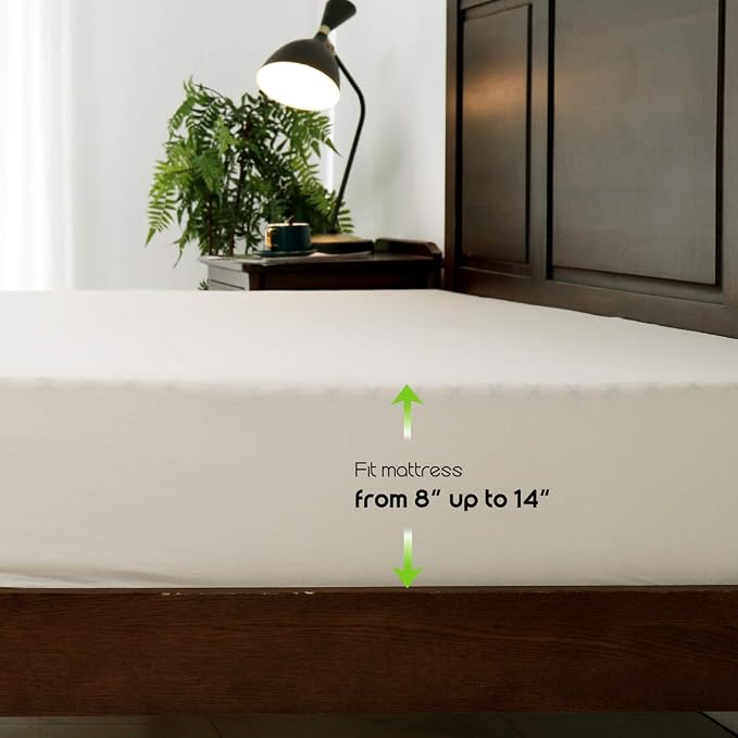 Fitted Sheet- COSMOPLUS Queen Fitted Sheet Only（No Flat Sheet or Pillow Shams） - Image 5