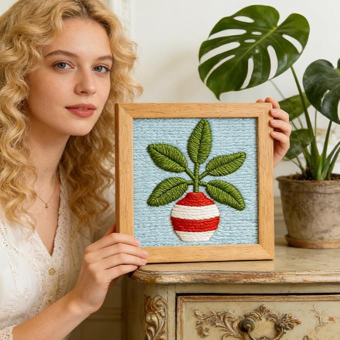 INFUNLY Potted Plant Punch Needle Kit - Image 7