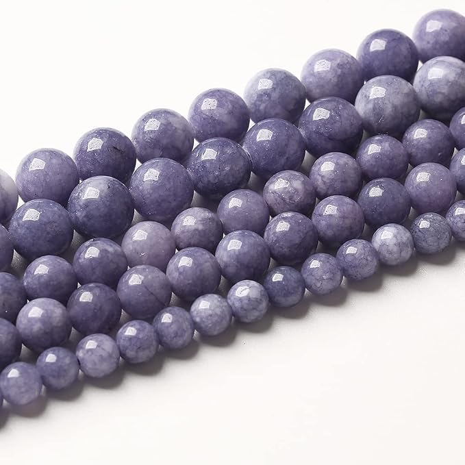 6mm 60pcs Natural Purple Angelite Stone Beads Lavender Gemstone Round Loose - Image 2