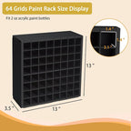 Krafetto 64 Grids Craft Paint Storage Organizer, Wall-mountable Paints Holder - Image 2