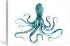 Blue Octopus Canvas Wall Art by Edward Selkirk Coastal Wall Decor Nautical - Image 3