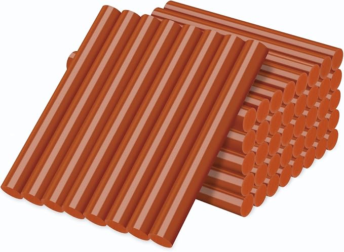 Brick Red Hot Glue Stick, Manarty 48 PCS Full Size 0.43" Dia x 4" Long Hot Melt by Manarty