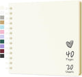 Scrapbook 7x7 Inch DIY Scrapbook Album Hardcover Kraft Paper 40 pages/20 sheets by Hiwhy
