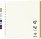 Scrapbook 7x7 Inch DIY Scrapbook Album Hardcover Kraft Paper 40 pages/20 sheets by Hiwhy