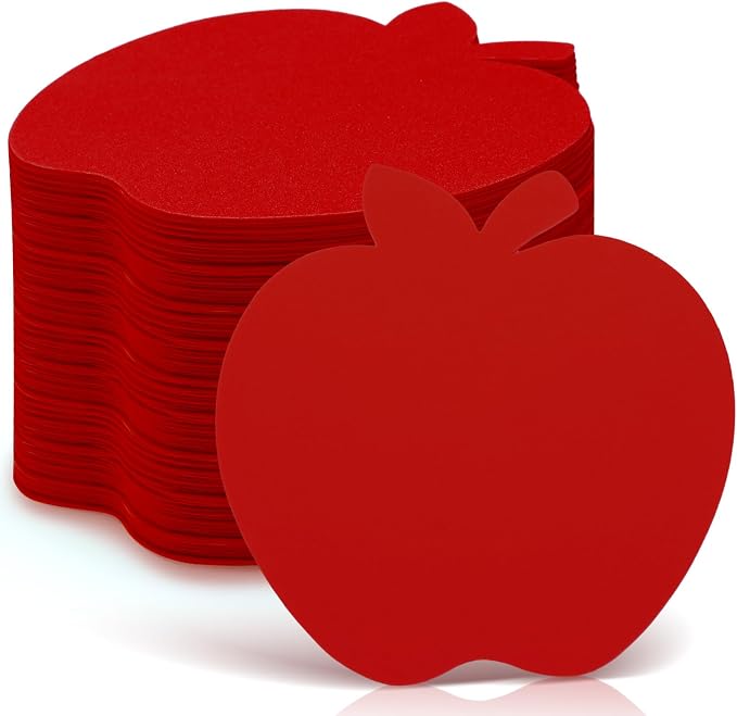 Ireer 48 Pcs Foam Apple Cut Outs Red Apples Shapes Cutouts Bulletin Board by Ireer