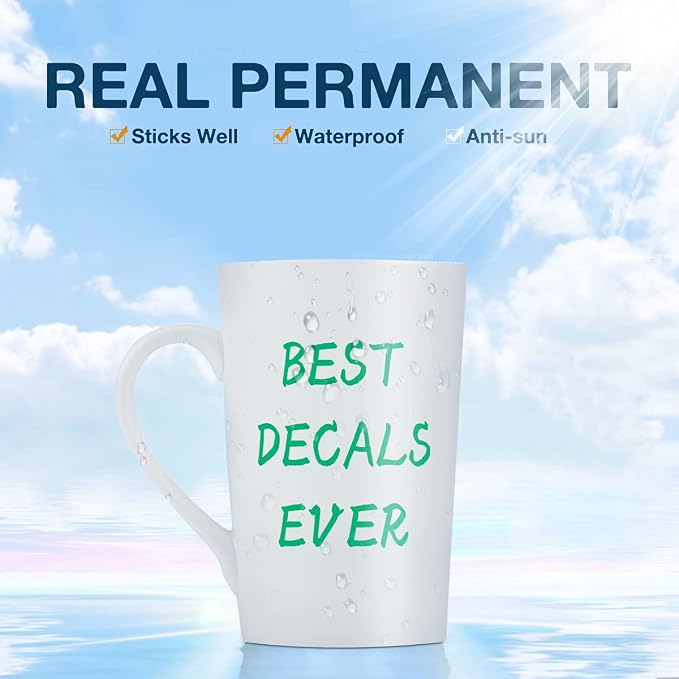 HTVRONT Green Permanent Vinyl, Glossy Adhesive Vinyl Roll | - Image 5