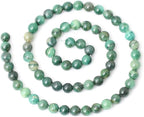 60PCS 6mm Natural Verdite Stone African Jade Gemstone Round Loose Beads - Image 2