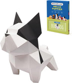 Bulldog 3D Origami Paper Craft Kit, Easy DIY Pre-Cut Puppies Paper Sculpture by Unknown