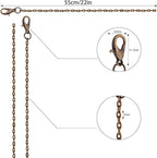 Lemonkey 24 Pack Necklace Chains Bulk, Bronze Plated DIY Cable Link Chains - Image 2