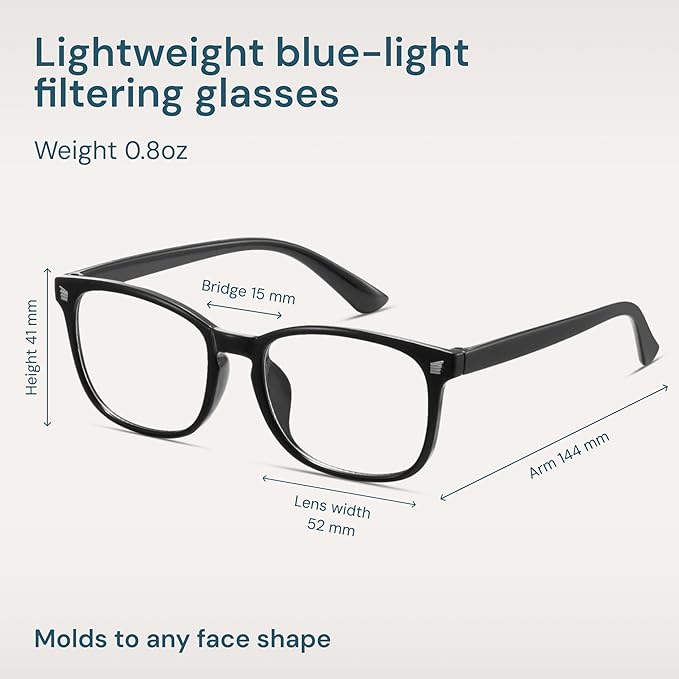 Gaoye Matte Black Blue Light Glasses - Image 4