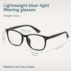 Gaoye Black Blue Light Glasses for Computer & Gaming - Image 4