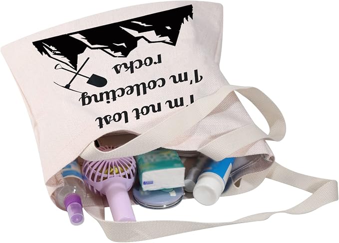 MBMSO Rock Collector Tote Bag Geologist Gifts I'm Not Lost I'm Collecting Rocks - Image 6