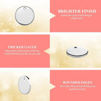 Hicarer 30 Pcs Metal Stamping Blank Tag Pendants, Jewelry Bracelet Stamping - Image 3