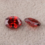 Ximimark 10Pcs Oval Shape Cut Red Mozambique Loose Gemstone 7x5mm - Image 3