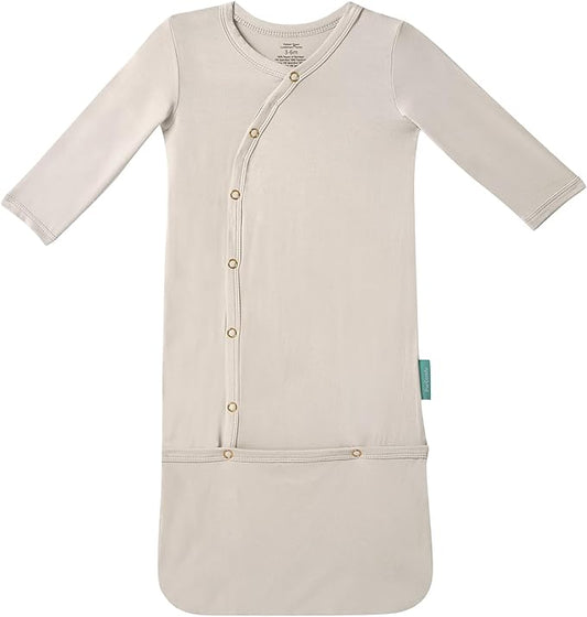 PurComfy Supersoft Baby Sleeper Gowns, Premium Bamboo Viscose Infant Nightgown Sleepers Preemie Newborn Snap Bundler