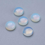 FASHEWELRY 50Pcs Natural Opalite Cabochons Flat Back Gemstone Cabochons 10mm - Image 2