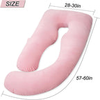 60 Inch Pregnancy Pillows for Sleeping, Extra Large U Shaped Body Pillow - Image 3