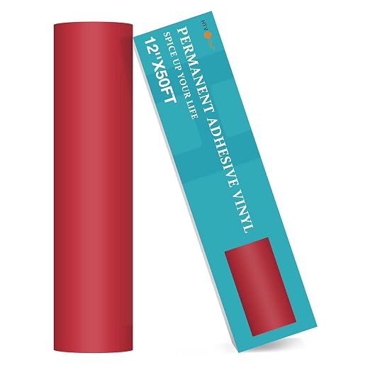 HTVRONT Red Permanent Vinyl Roll by HTVRONT