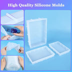 KISREL Large Rectangular Resin Molds, Epoxy Resin Casting Deep Silicone Mold - Image 3