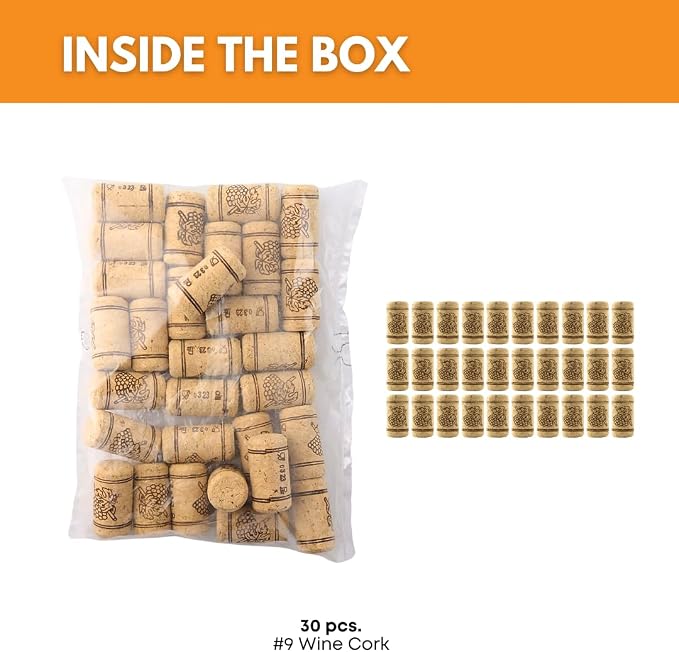 FastRack Bag of 30, #8 Straight Wine Corks - Image 2